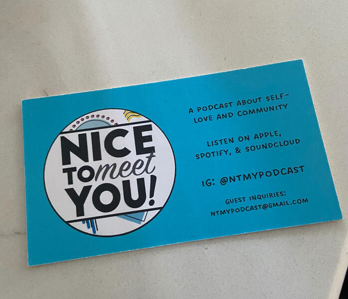 Nice To Meet You! Business Card Nice To Meet You! Business Card